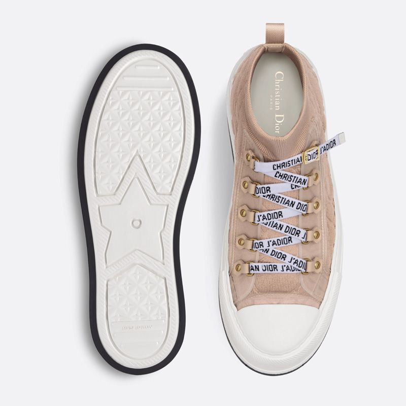 Walk'n'Dior Platform Sneakers Women Macrocannage Motif Technical Mesh Nude Hot Sale