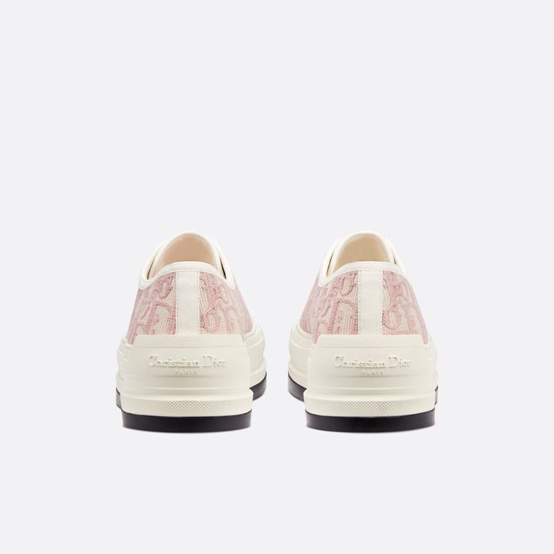 Walk'N'Dior Platform Sneakers Unisex Oblique Motif Canvas Pink Hot Sale