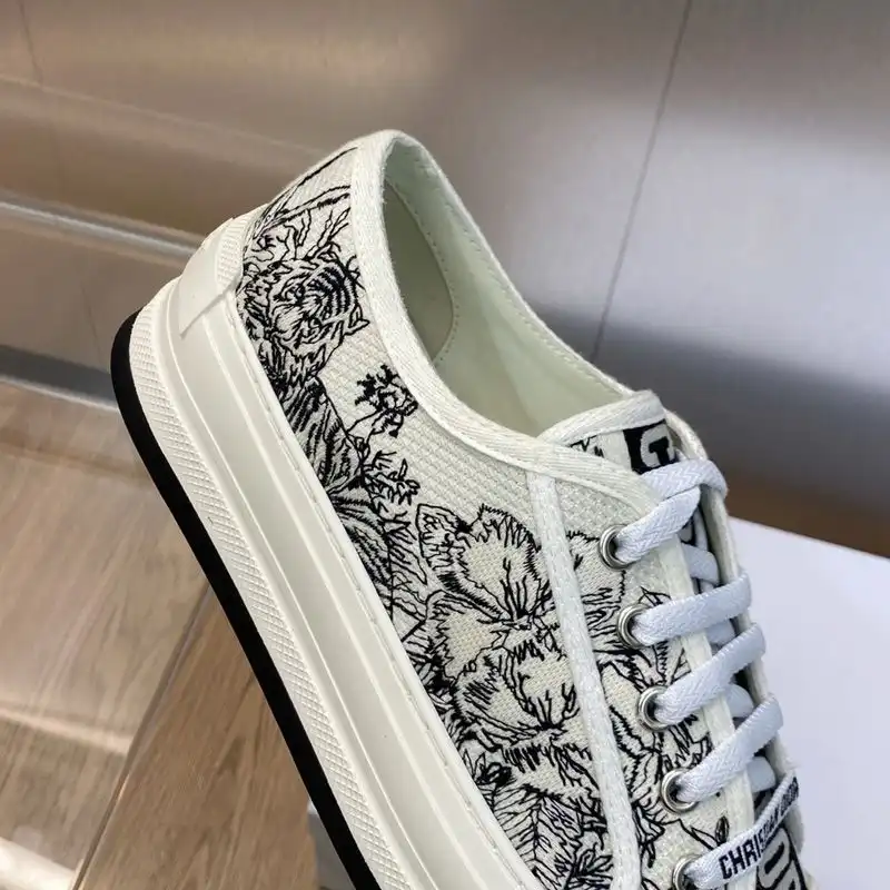 Affordable Hot Walk'n'Dior Platform Sneakers Unisex Toile de Jouy Voyage Motif Canvas White