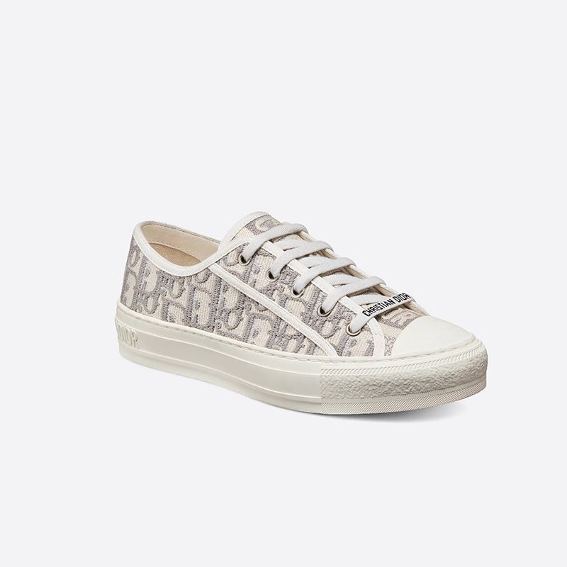 Hot Walk'n'Dior Sneakers Women Oblique Motif Canvas Grey