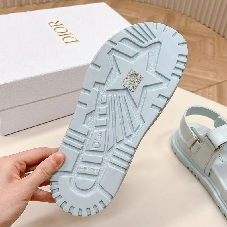 Affordable 170 DiorAct Sandals Women Calfskin Light Blue