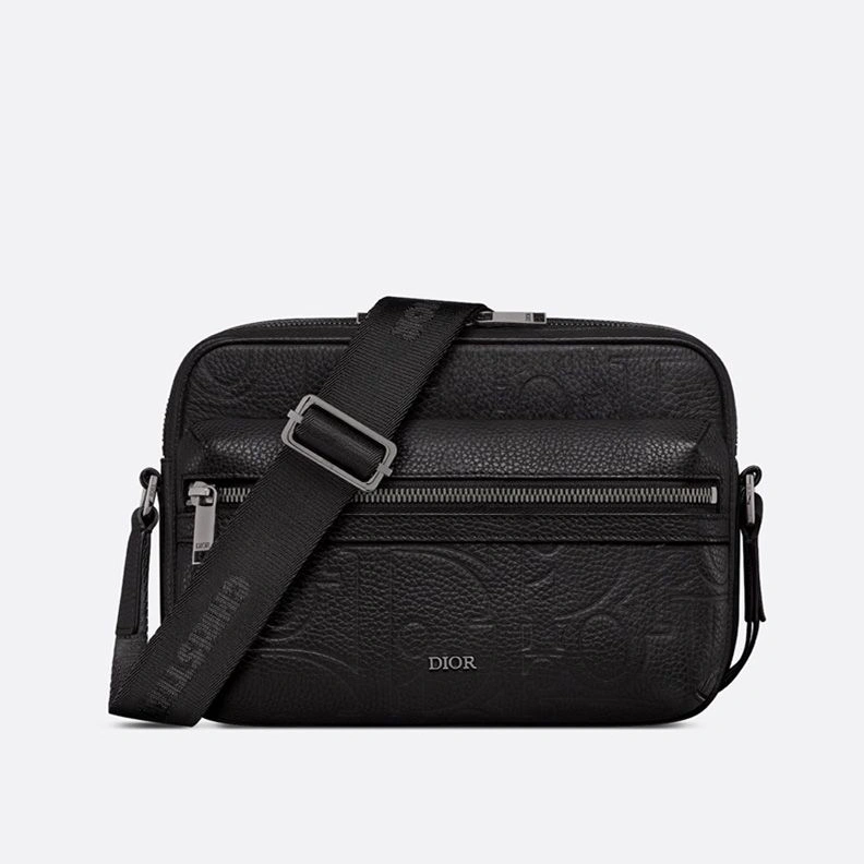 Affordable 202 Small Dior Rider 2.0 Zipped Messenger In Dior Signature Grained Calfskin Black