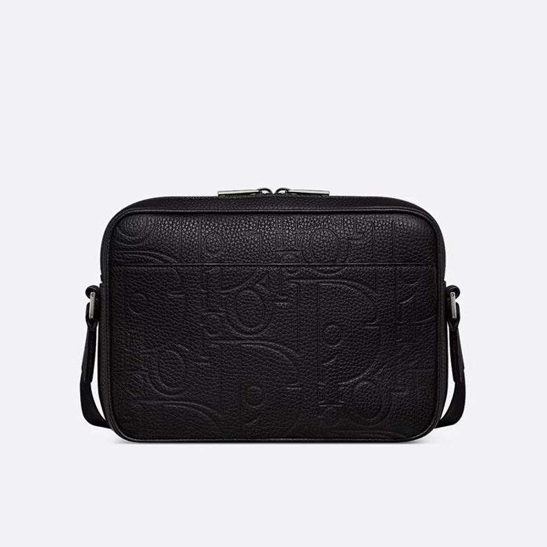 Affordable 202 Small Dior Rider 2.0 Zipped Messenger In Dior Signature Grained Calfskin Black