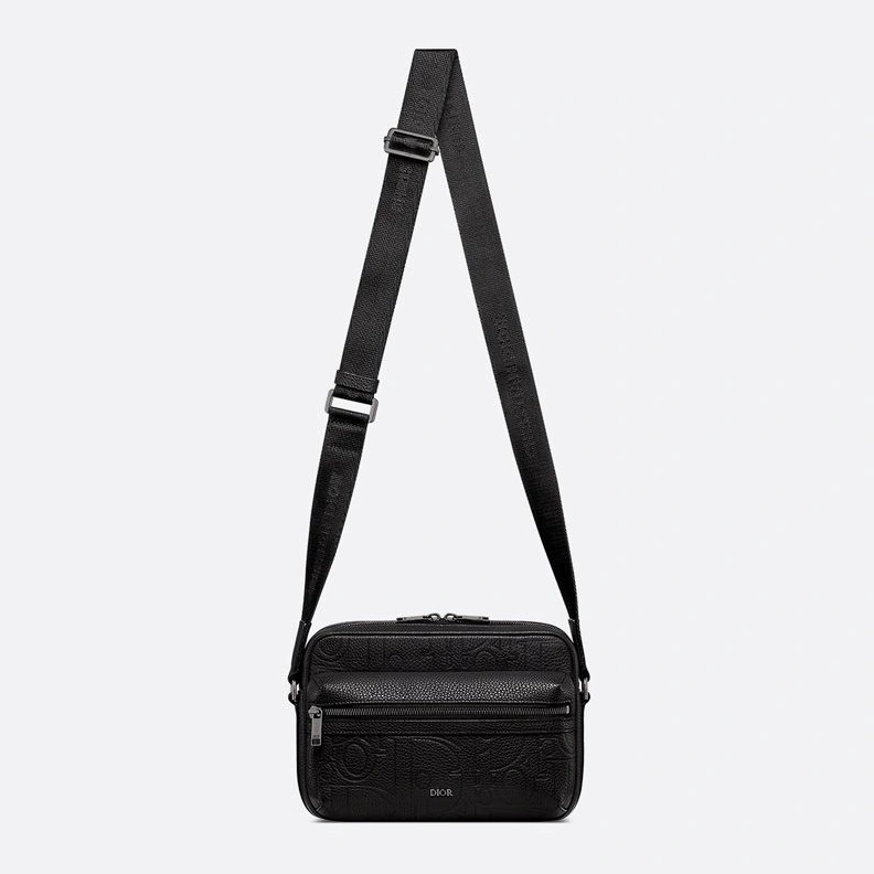 Affordable 202 Small Dior Rider 2.0 Zipped Messenger In Dior Signature Grained Calfskin Black