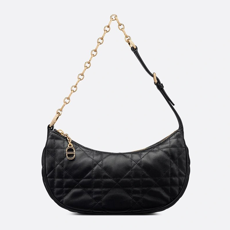 Affordable 8444 Dior CD Lounge Bag Cannage Lambskin Black