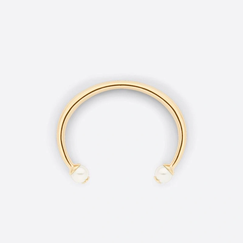 Affordable 9591 Dior Tribales Bangle Metal and Pearls Gold