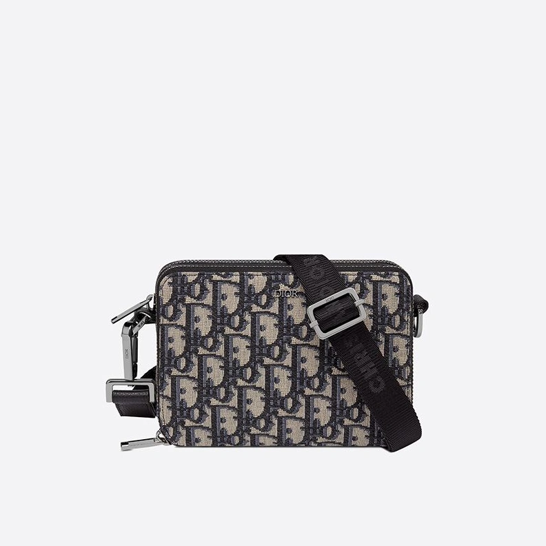 AllSeason 2767 Dior Messenger Pouch Oblique Motif Canvas Blue