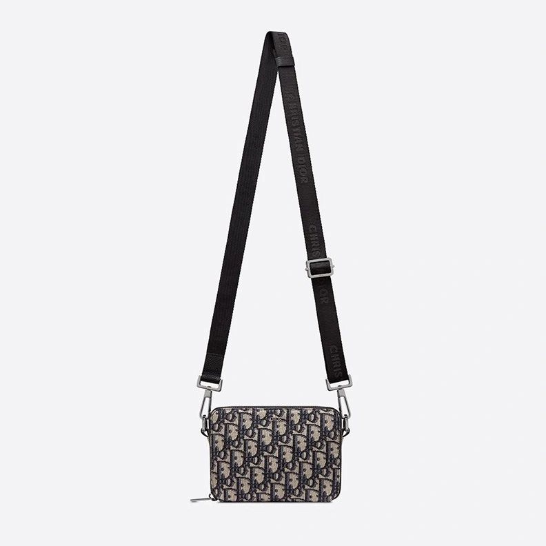 AllSeason 2767 Dior Messenger Pouch Oblique Motif Canvas Blue