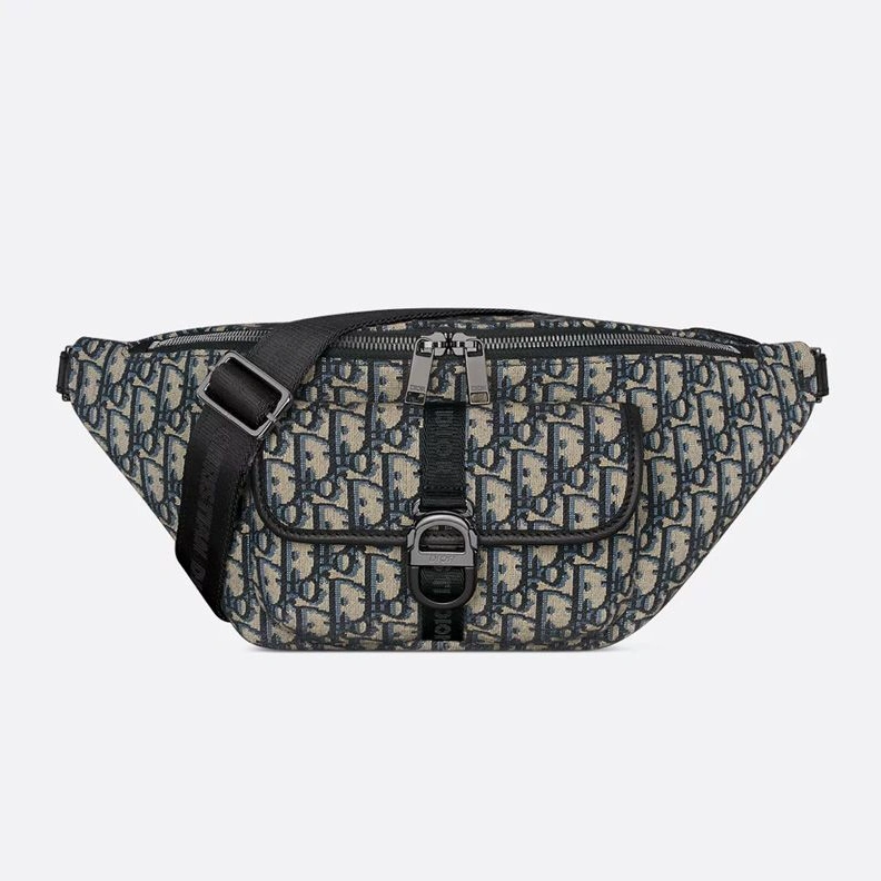 AllSeason 3849 Dior 8 Belt Bag In Oblique Motif Canvas Blue