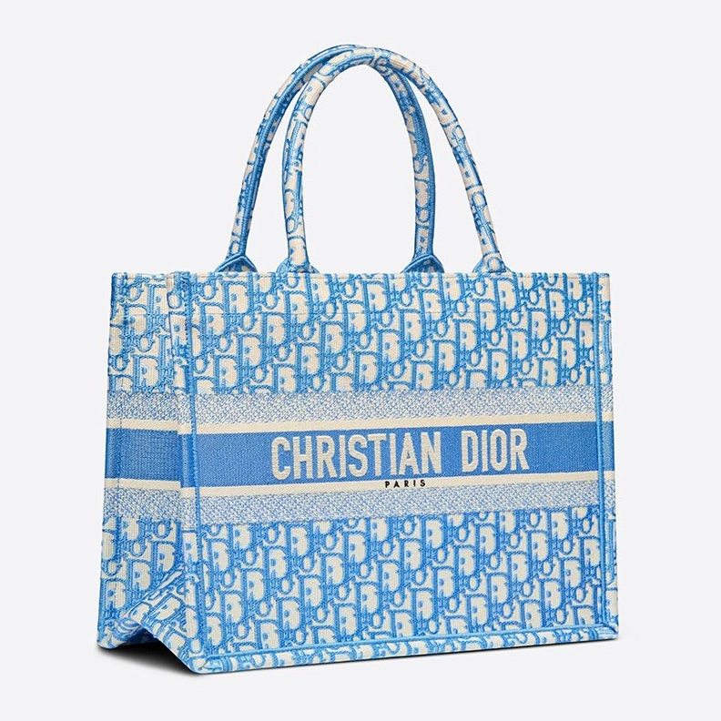 AllSeason 4986 Dior Book Tote In Oblique Motif Canvas Light Blue