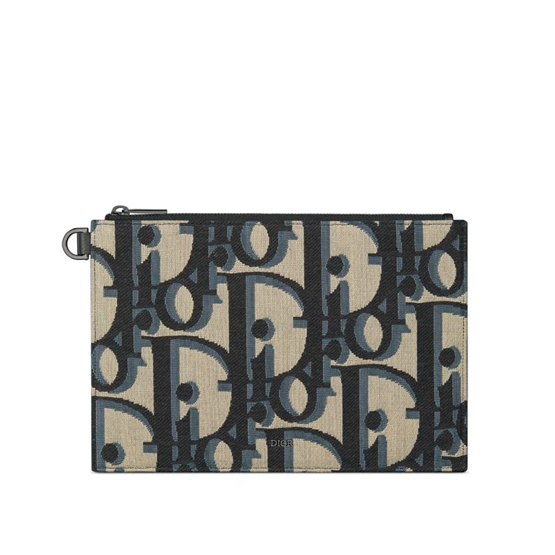 AllSeason 5810 Dior A5 Pouch In Maxi Oblique Motif Canvas Blue