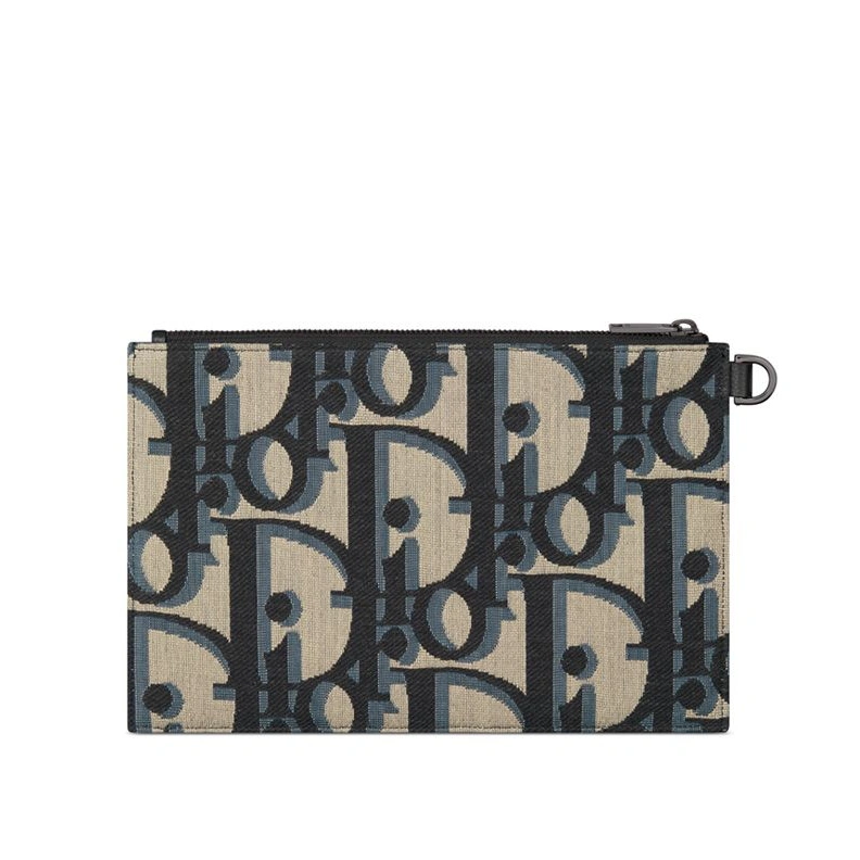 AllSeason 5810 Dior A5 Pouch In Maxi Oblique Motif Canvas Blue