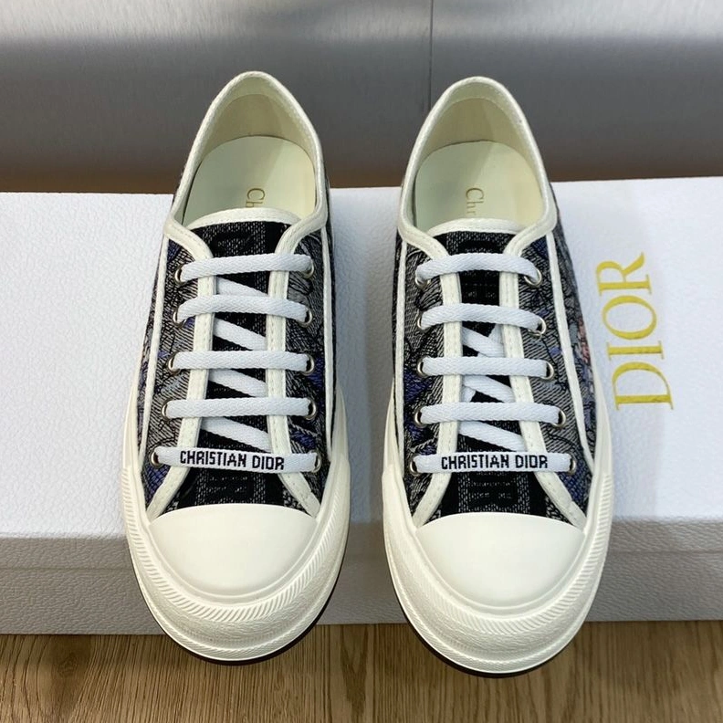 AllSeason 6814 Walk'n'Dior Platform Sneakers Unisex Jardin Magique Motif Canvas Blue