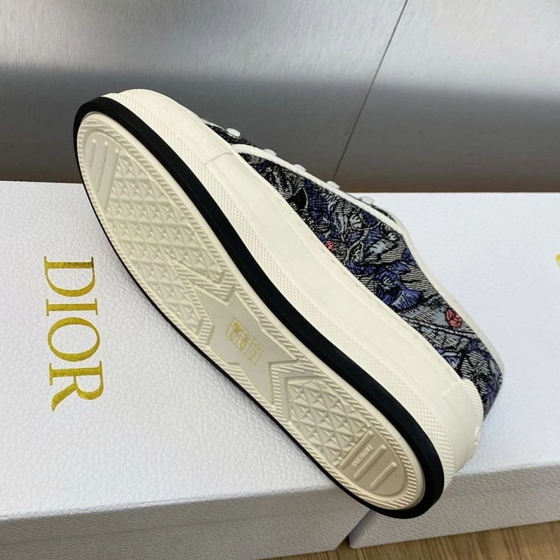 AllSeason 6814 Walk'n'Dior Platform Sneakers Unisex Jardin Magique Motif Canvas Blue