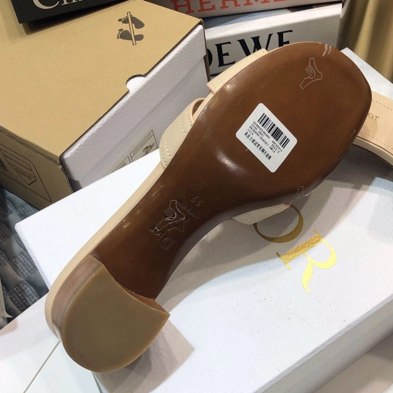AllSeason 7050 Dior 30 Montaigne Slides Women Calfskin Apricot