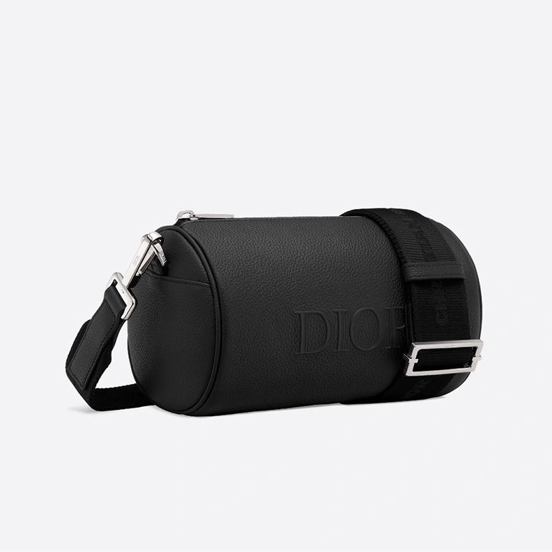 AllSeason 8756 Dior Roller Messenger Grained Calfskin Black