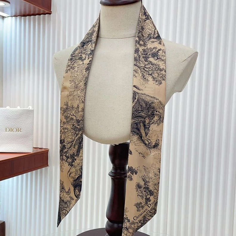 BestValue 1813 Dior Mitzah Twill In Toile de Jouy Sauvage Motif Silk Beige