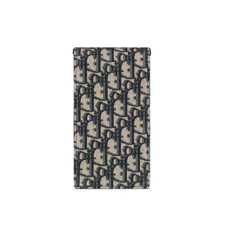 BestValue 490 Dior Saddle Vertical Pouch In Oblique Motif Canvas Blue