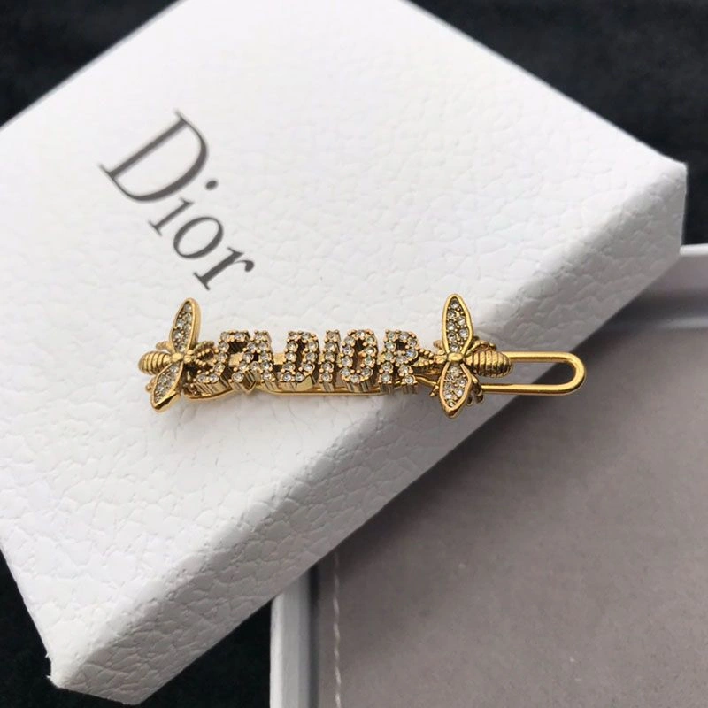 BestValue 6769 J'Adior Barrette with Bee Silver Crystals Gold