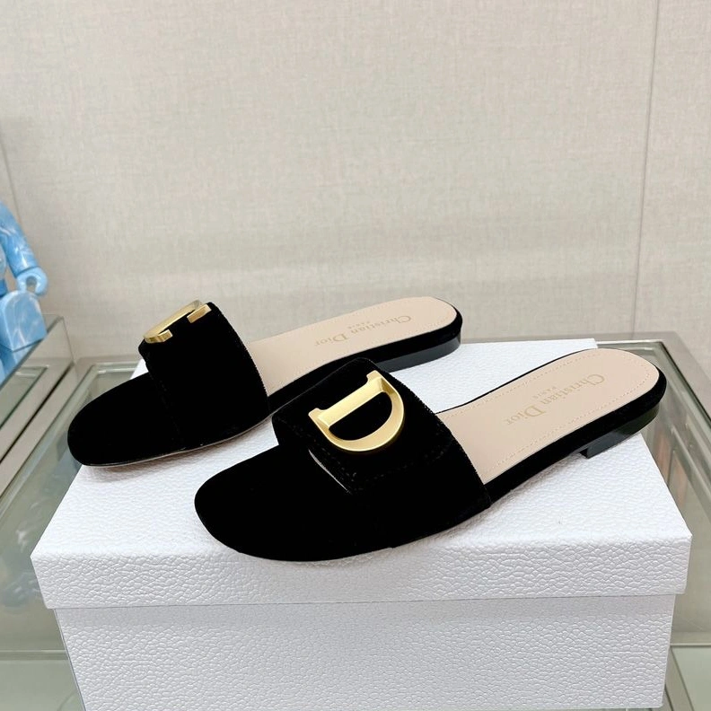 C'est Dior Slides Women Velvet Black StreetReady 2120
