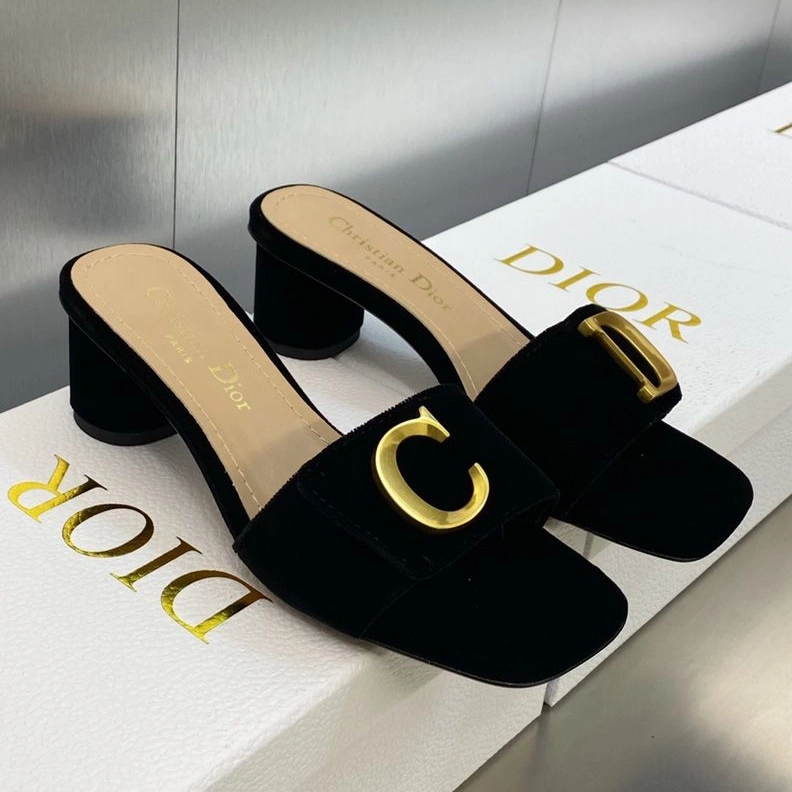 C'est Dior Slides Women Velvet Black StreetReady 2120