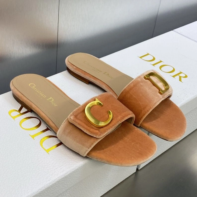 C'est Dior Slides Women Velvet Brown StreetReady 9181