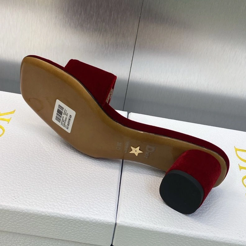 C'est Dior Slides Women Velvet Red BestValue 1561