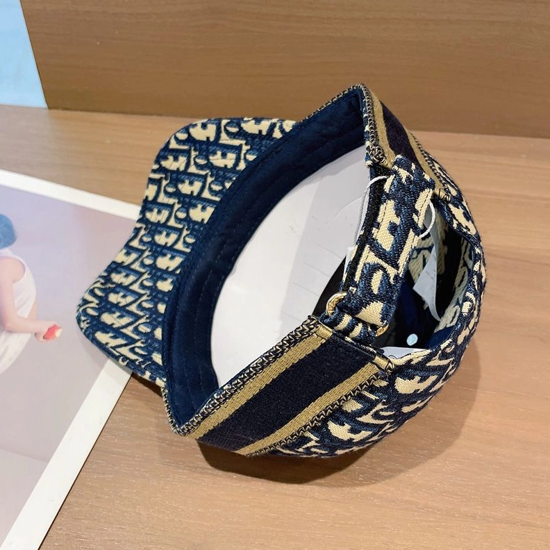 Christian Dior Baseball Cap D-Oblique Motif Cotton Blue ModernLook 3033