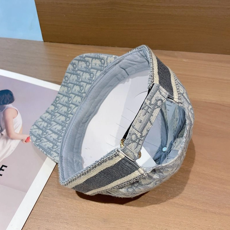 Christian Dior Baseball Cap D-Oblique Motif Cotton Grey GoAnywhere 2909