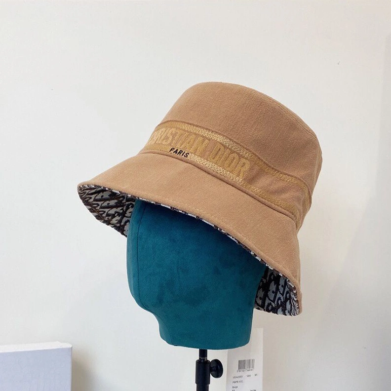 Christian Dior Bucket Hat Oblique Motif Denim Khaki TopPick 9600