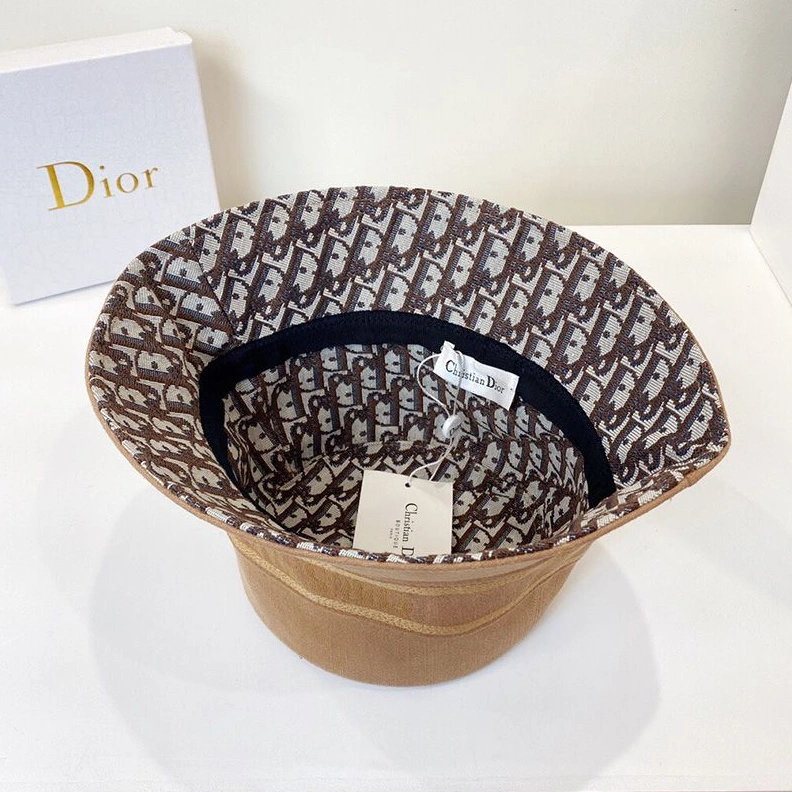 Christian Dior Bucket Hat Oblique Motif Denim Khaki TopPick 9600