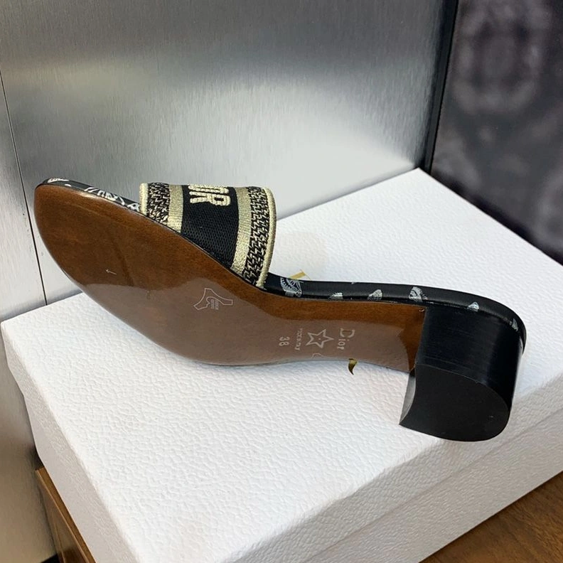 Christian Dior Dway Slides Women Gradient Butterflies Motif Canvas Black ModernLook 1137