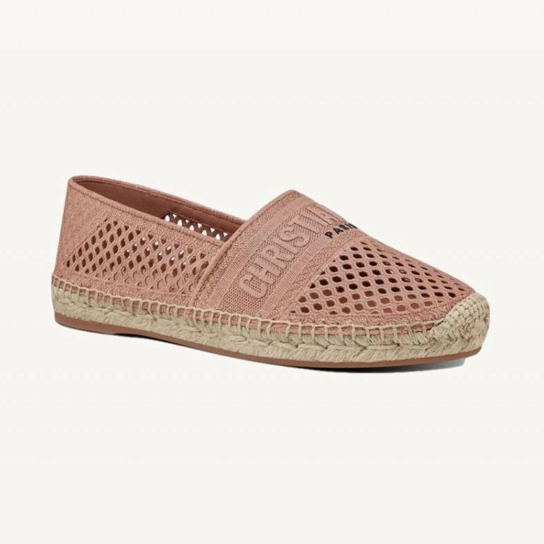 Christian Dior Granville Espadrilles Women Mesh Pink Trendy 6908