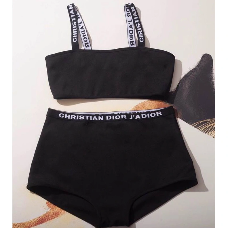 Christian Dior J'Adior High Waisted Bikini Women Lycra Black BestValue 7100