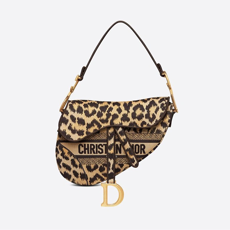 Christian Dior Saddle Bag In Mizza Motif Canvas Beige AllSeason 4743