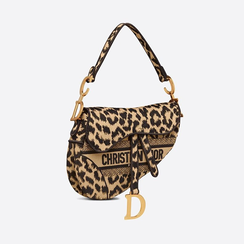 Christian Dior Saddle Bag In Mizza Motif Canvas Beige AllSeason 4743