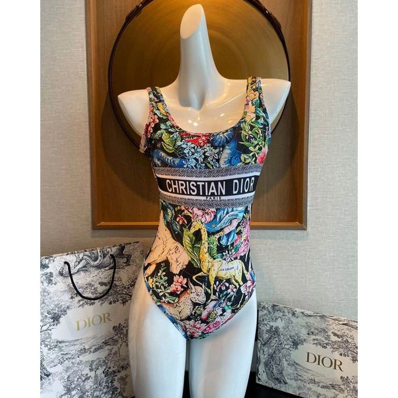 Christian Dior Swimsuit Women D-Constellation Motif Lycra Black StreetReady 1881