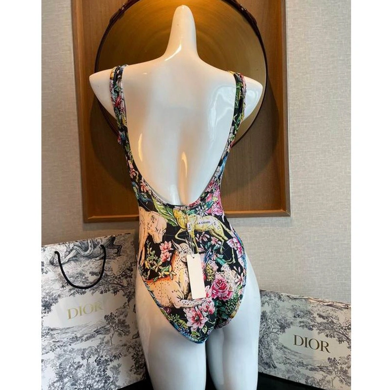Christian Dior Swimsuit Women D-Constellation Motif Lycra Black StreetReady 1881