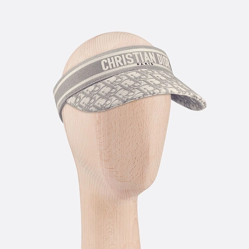 Christian Dior Visor D-Oblique Motif Cotton Grey UrbanStyle 7200