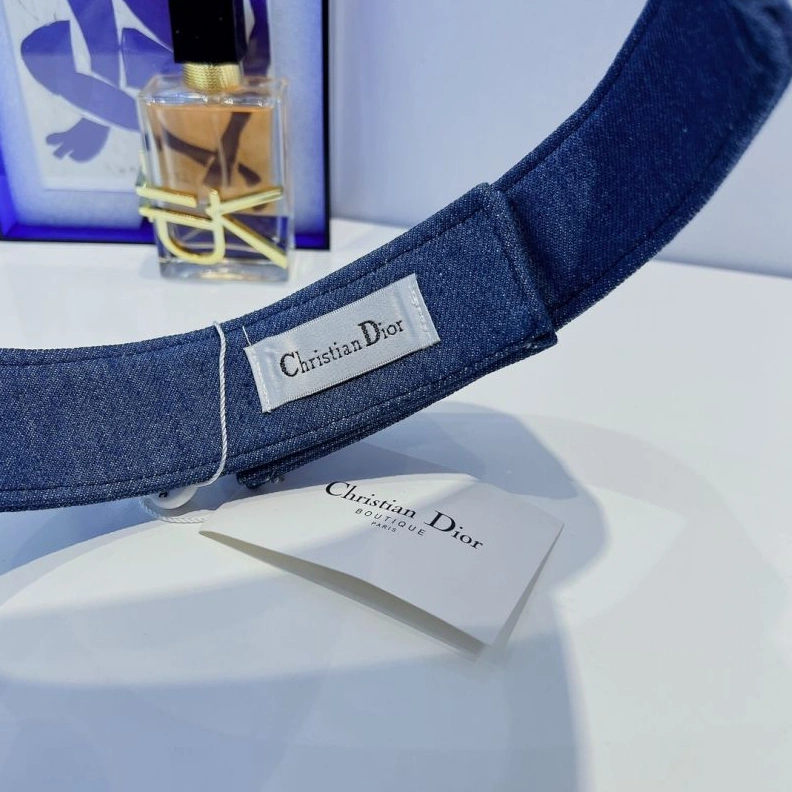 Christian Dior Visor D-Oblique Motif Denim Navy Blue DailyWear 6719