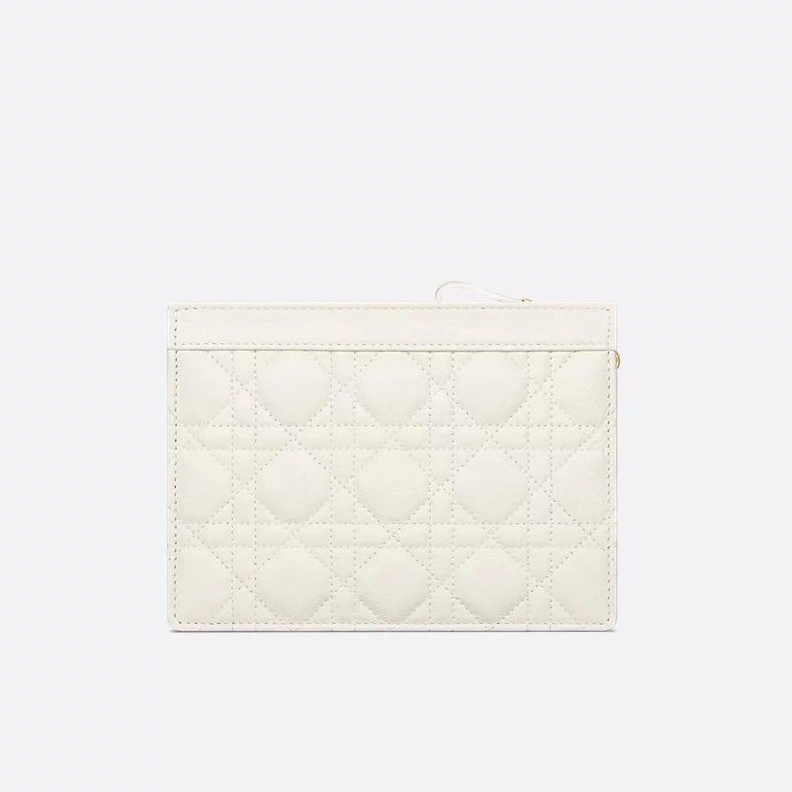 Comfortable 2635 Dior Caro Every Dior Pouch In Supple Cannage Calfskin White