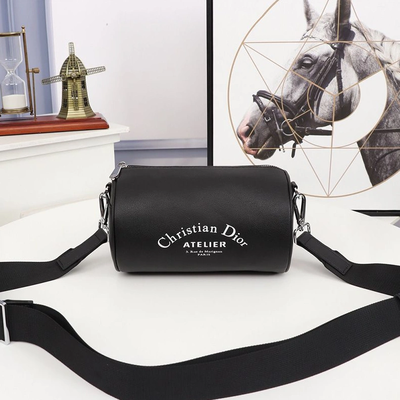 Comfortable 6980 Dior Roller Messenger Atelier Grained Calfskin Black