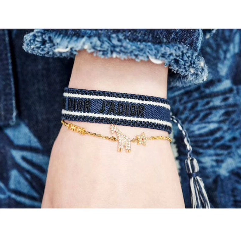 Comfortable 775 Diorevolution Bracelet Metal And White Crystals Little Deer Gold