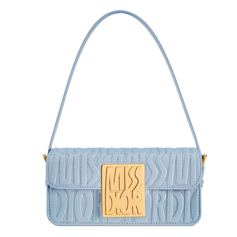Comfortable 9495 Miss Dior Flap Bag In Quilted Miss Dior Allover Calfskin Sky Blue