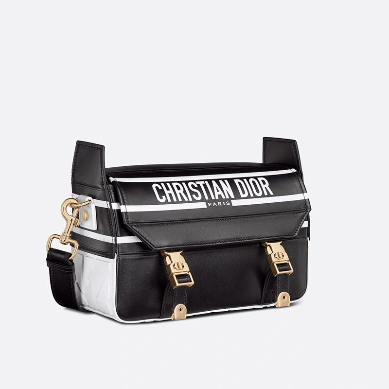 Comfortable 9902 Small Diorcamp Messenger Smooth Leather Black