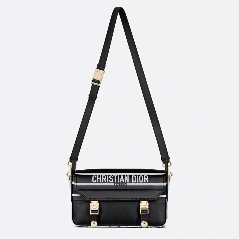 Comfortable 9902 Small Diorcamp Messenger Smooth Leather Black