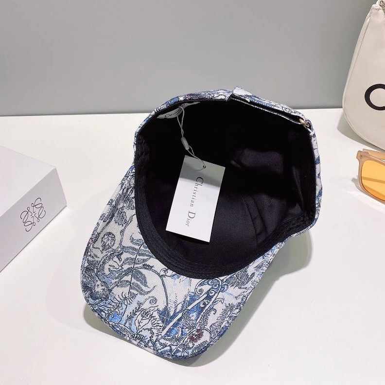 DailyWear 1586 Dior Baseball Cap Jardin Magique Motif Cotton Blue