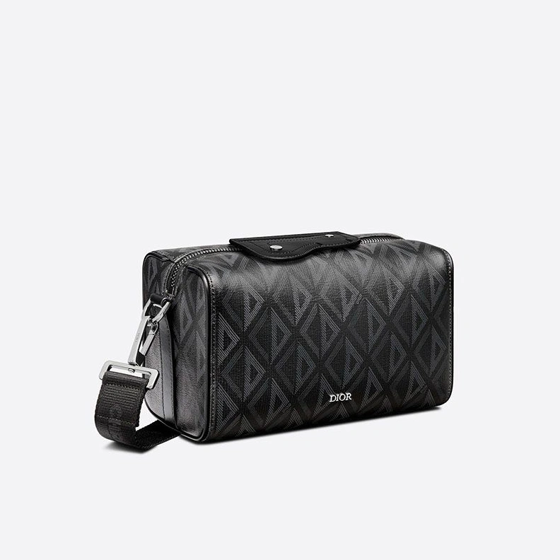 DailyWear 2507 Dior Lingot 22 Bag CD Diamond Motif Canvas Black