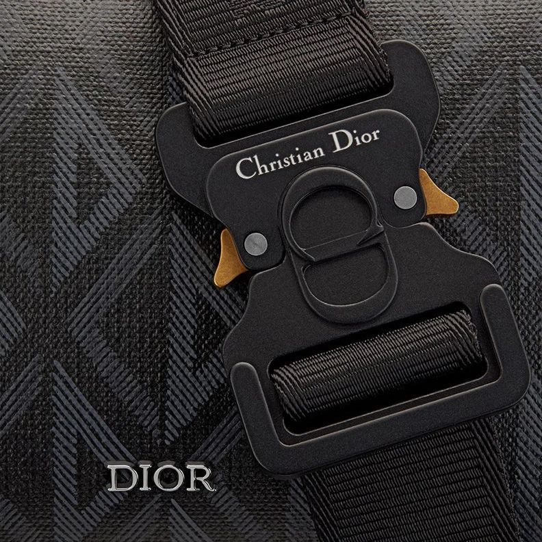 DailyWear 2507 Dior Lingot 22 Bag CD Diamond Motif Canvas Black
