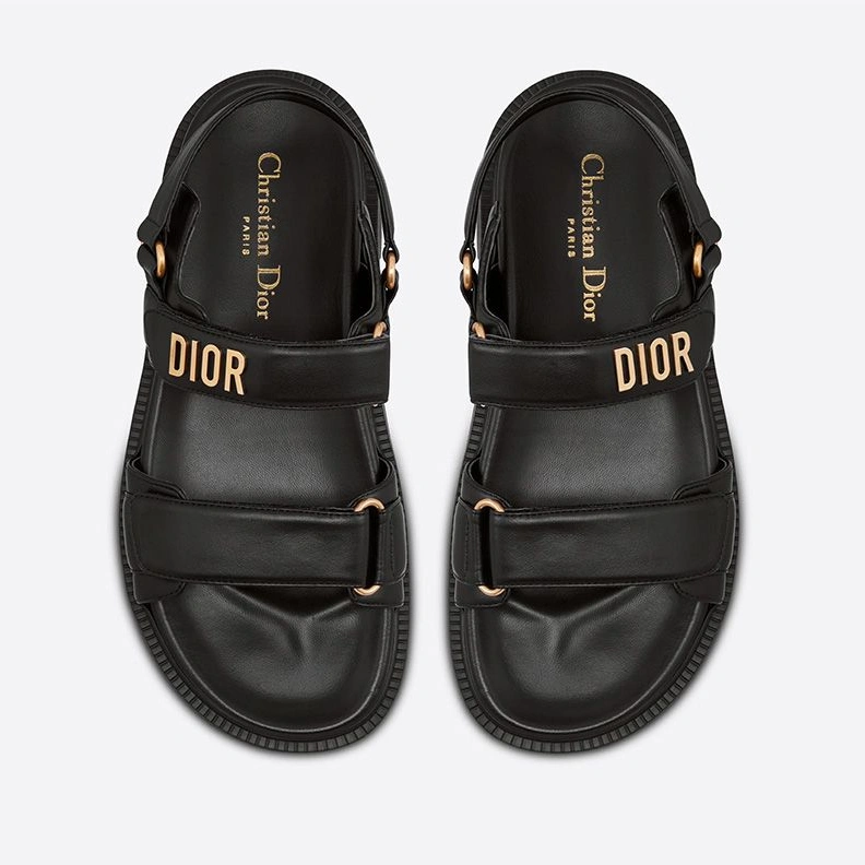 DailyWear 3011 DiorAct Sandals Women Calfskin Black